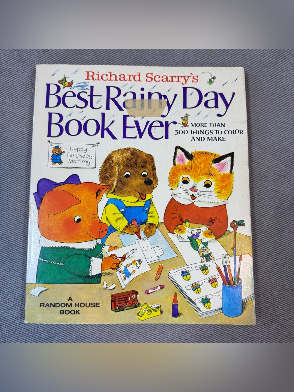 Richard Scarry's Best Rainy Day Book Ever 1983 Vintage Activity Book Kids
